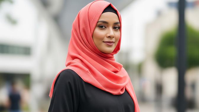 Inspirasi Hijab untuk Gamis Hitam yang Mencerahkan