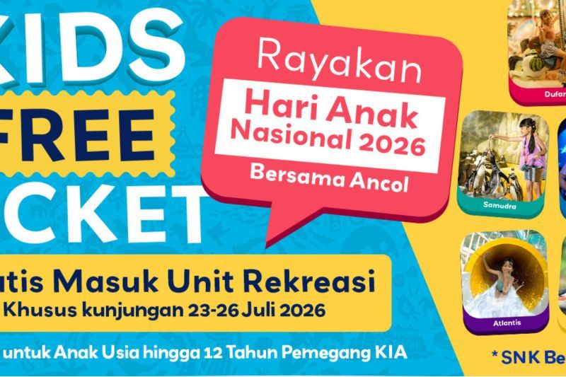 Ancol gratis tiket untuk Hari Anak, kunjungan 23–26 Juli